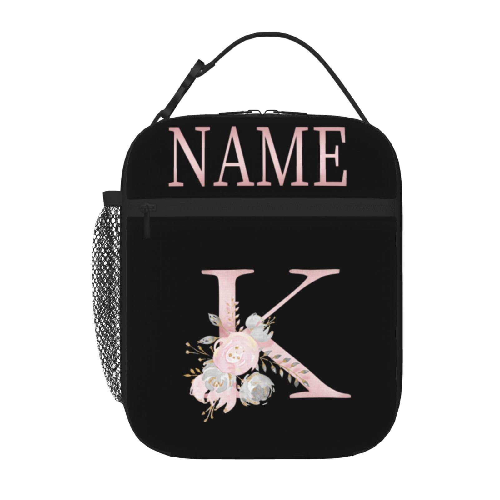 RoPox Insulated Lunch Bag,Personalised Lunch Box Bag with Name,Customised Insulated Lunch Bags, Portable Reusable Cooler Thermal Tote Bag,Thermal Insulated Cooler Bag for School Office Picnic