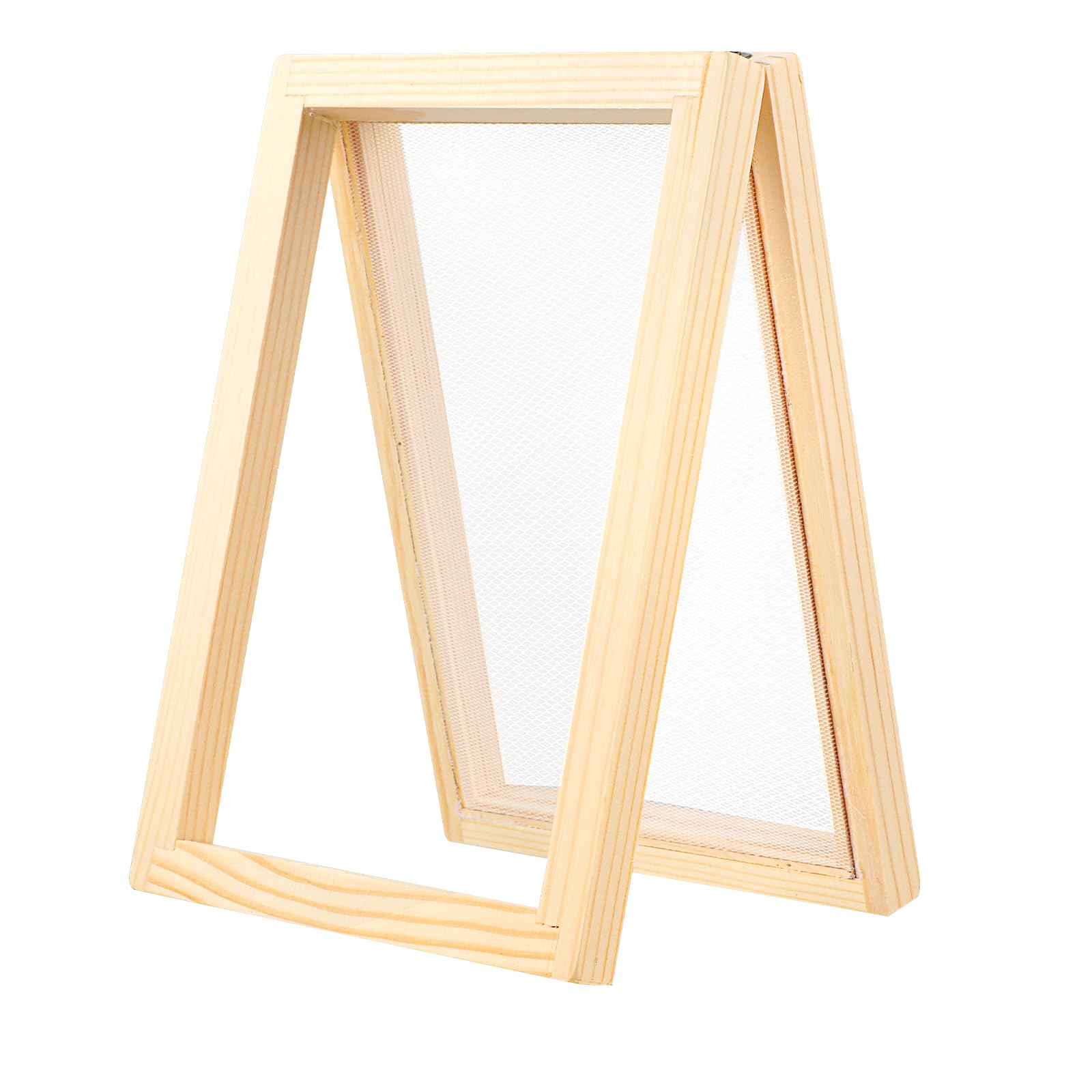 Qianyu Marco de madera A6, 18 x 13 cm, para manualidades, herramientas de tamizado, fabricación de papel de madera, flores secas, marco de madera para arte de papel, manualidades, manualidades