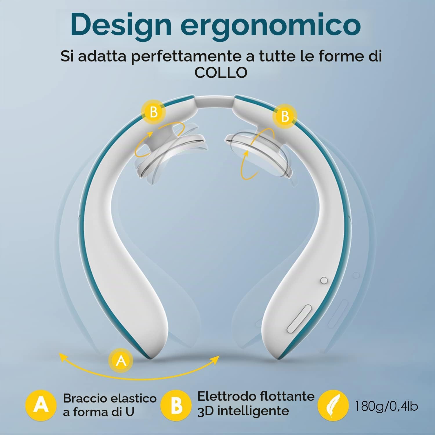 Massaggiatori Intelligenti per il Collo, Massaggiatori Portatili per il Collo con Funzione di Calore,Vibrazione e Impulso, Supporto APP e Telecomando,Regali ideali per i genitori