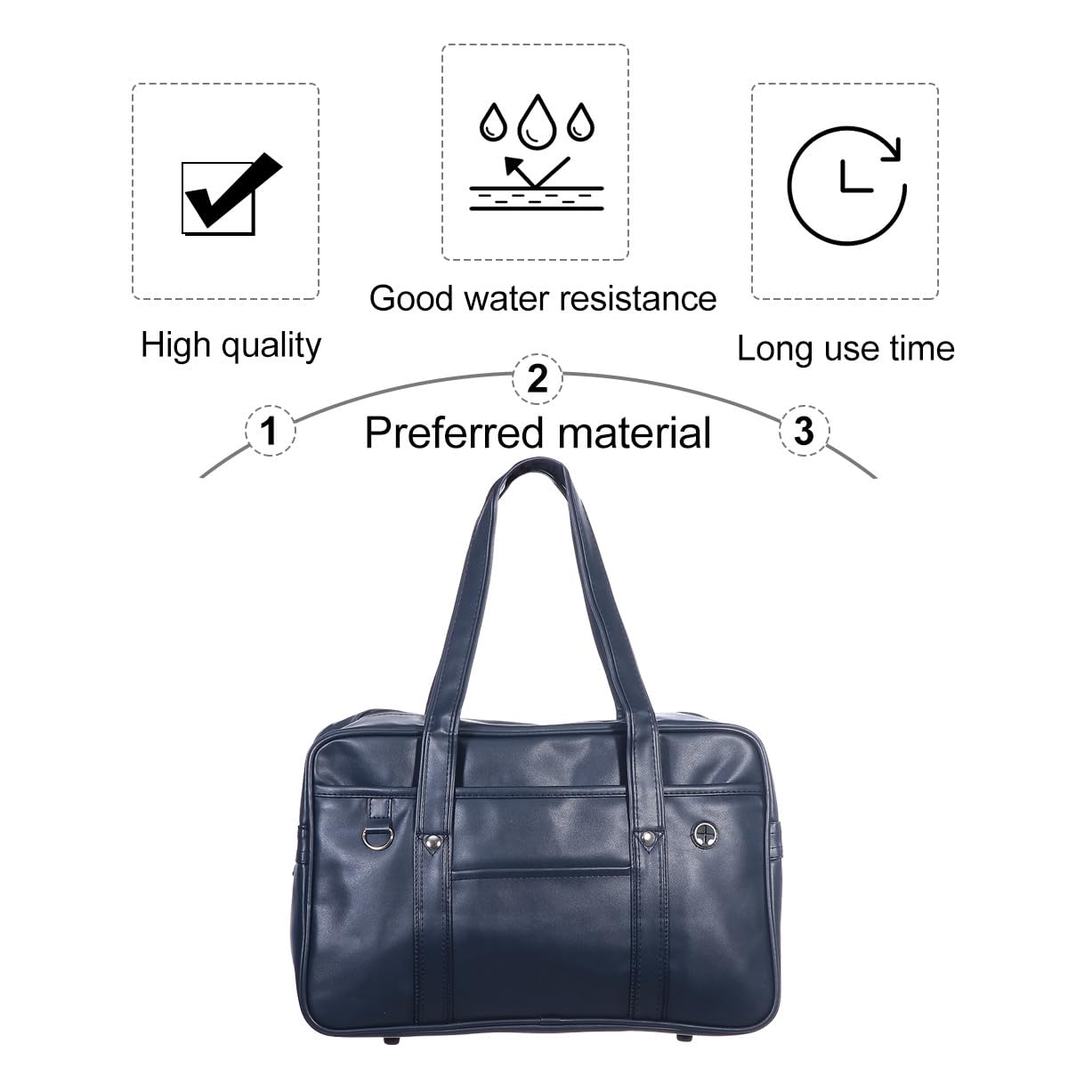 Yardwe Borsa Tracolla in Pu per Laptop Grande Capacità, Leggera e Portatile, Design Moderno Semplice per Ufficio e Uso Quotidiano