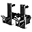 Yes4All 6-Pegs Olympic Weight Plate & 2 Barbells - Weight Plate Tree Holder & Vertical Barbell Storage Rack