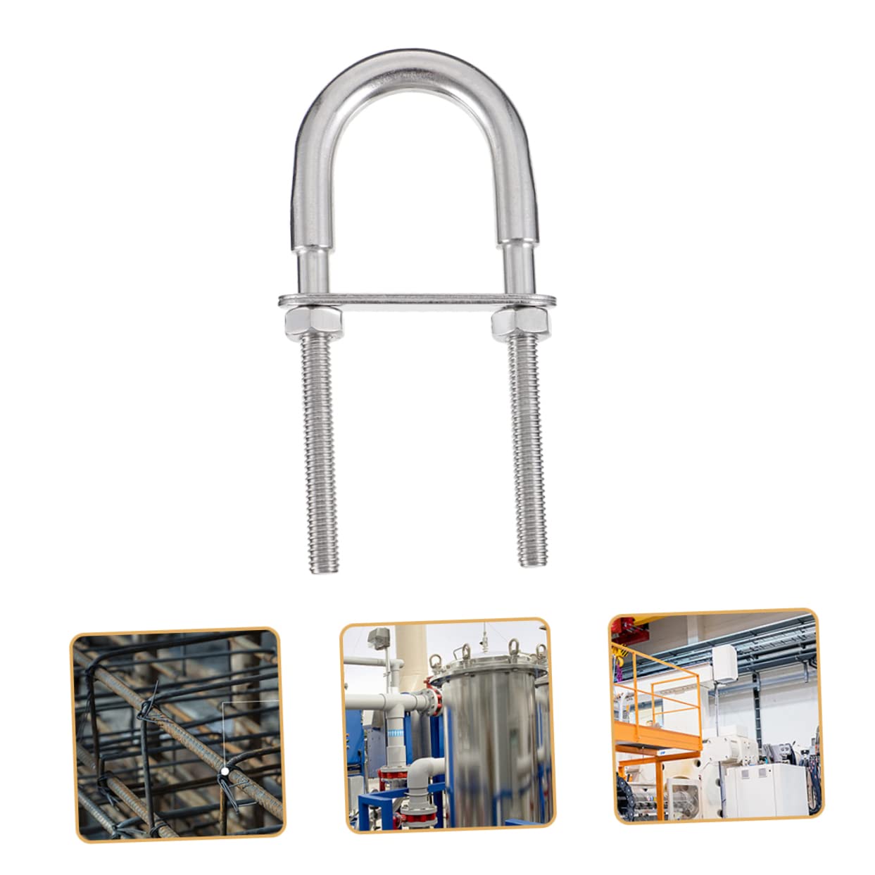 LIFKOME Industrial U Bolt Clamp U Shaped Tubes Fastener for Automotive and Industrial Use Suitable for Piping