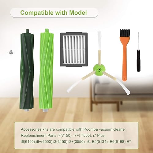 Miniatura 2 de Paquete de 19 piezas de repuesto compatibles con aspiradora Roomba j7 j7+Plus E5 E6 E7 i7 i7+ i3 i3+ i4 i4+ i6 i6+ i8, kit de reabastecimiento  3