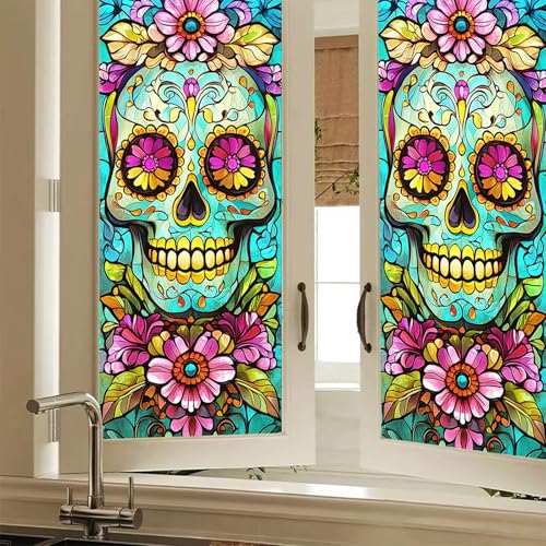 Vinilo Decorativo HOMETITUTE Sugar Skull 17.7x39.3 in miniatura 1