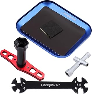 Hobbypark 17mm Wheel Hex Wrench, Hex Socket RC Wheel Spanner Tools Hex Nut Driver, RC Turnbuckle Wrench, Screw Tray for RC Car Truck Crawler Truggy Buggy Tires Models