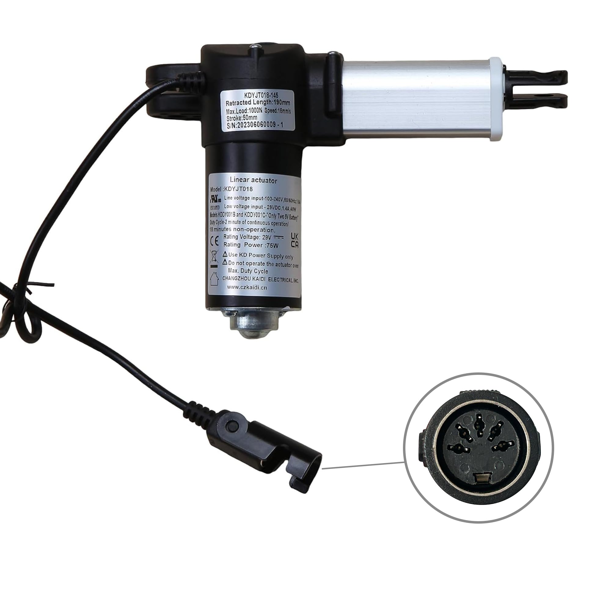 Amazon.com: Linear Actuator Kaidi Model KDYJT018-145 Power