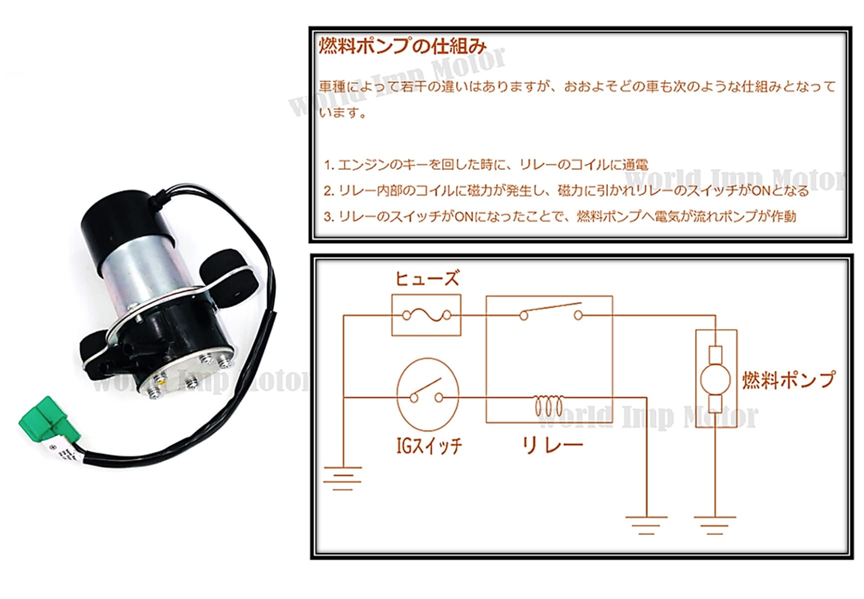 Amazon フューエルポンプ 電磁ポンプ 車用 ジムニー Lj50 Sj40 Sj30 Sj10 旧車 360cc スズキ ホンダ ミツビシ スバル 車 用 燃料ポンプ 汎用 社外品 フューエルポンプ 車 バイク