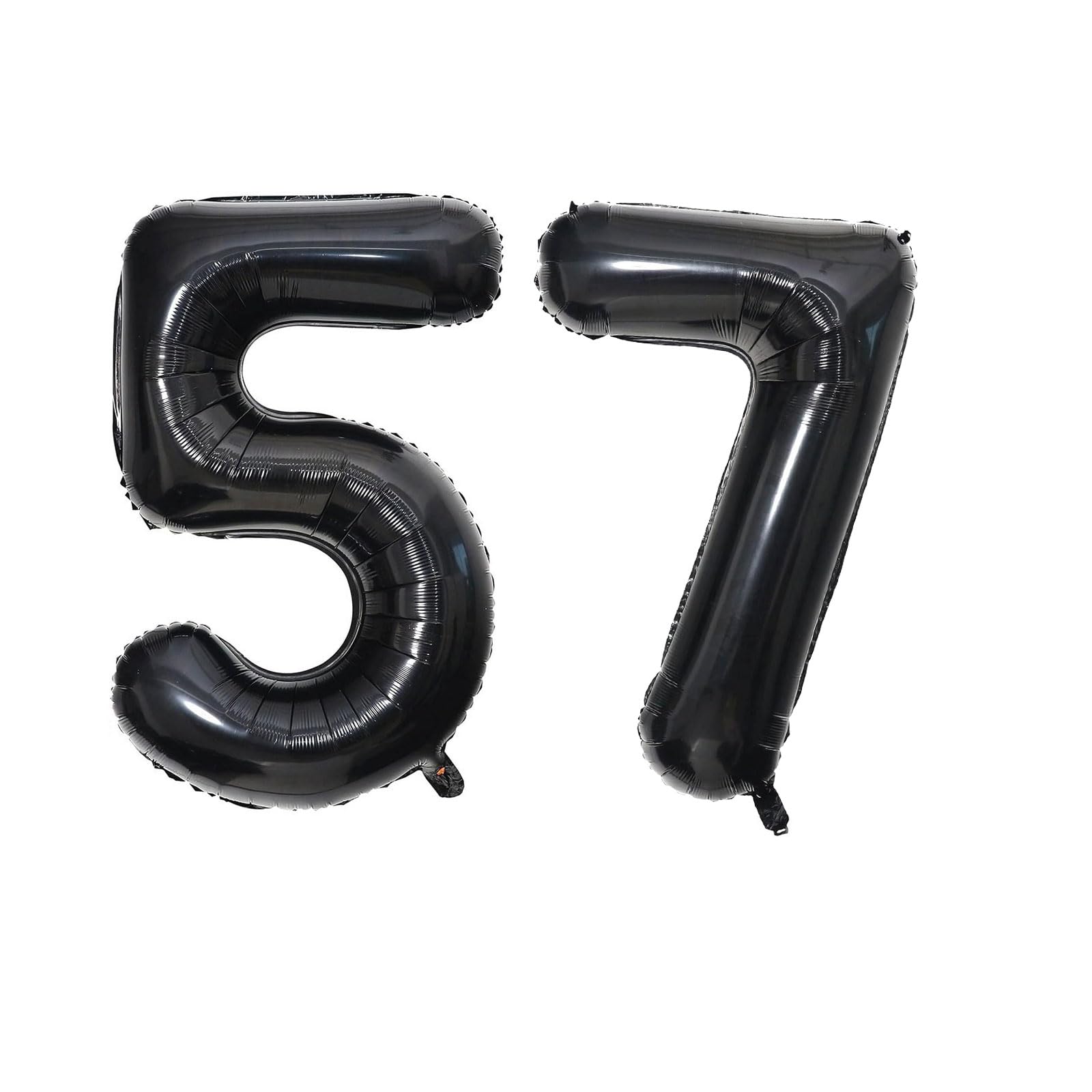 Amazon | ブラック 誕生日 数字 バルーン 2PCS ナンバー バルーン 57