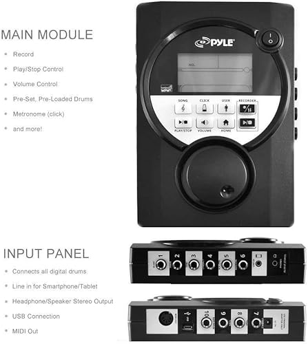 Miniatura 3 de Pyle PED021M juego de batería electrónica
