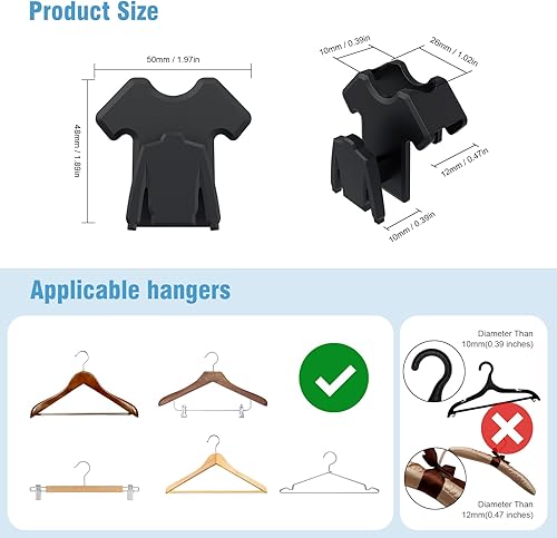 Miniatura 6 de Ganchos de suspensión para armario, ganchos extensores inteligentes de alta calidad, ganchos para colgar ropa en capas para ahorrar espacio en el