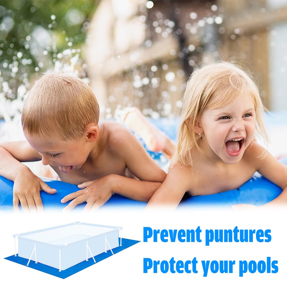 Paño para el Suelo de Piscina, Alfombrilla Rectangular para Piscina, Duradera, Resistente al Agua, 445x254cm