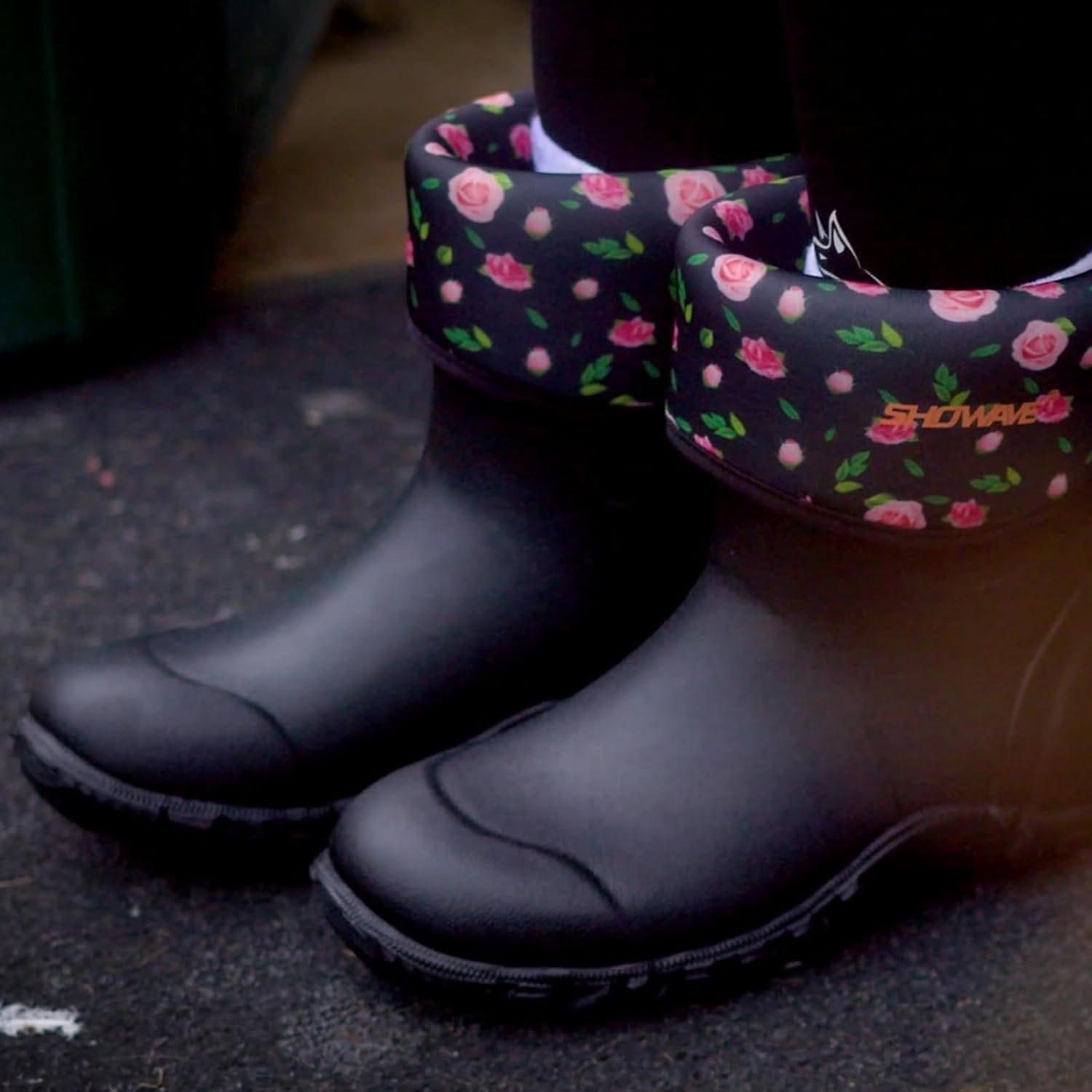 Showave Women’s Garden Boots Rubber Rain Boots For Women Waterproof Mud Boot Gardening Yard Boot For Farming Working Outdoor