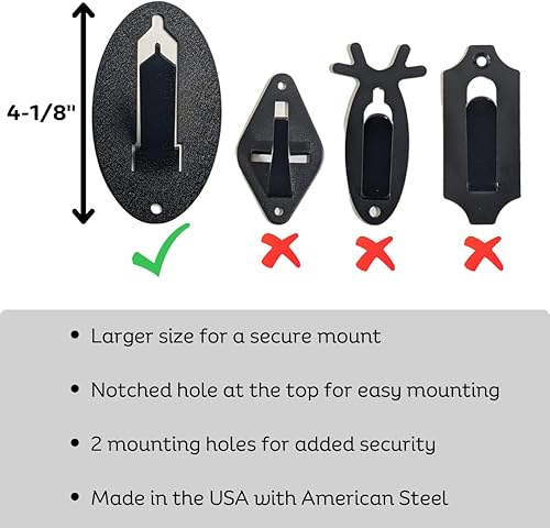 Miniatura 2 de Kabash Outdoors - Colgador de cráneo de montaje europeo fácil - Fabricado en los Estados Unidos con acero americano - Sistema de montaje de gancho