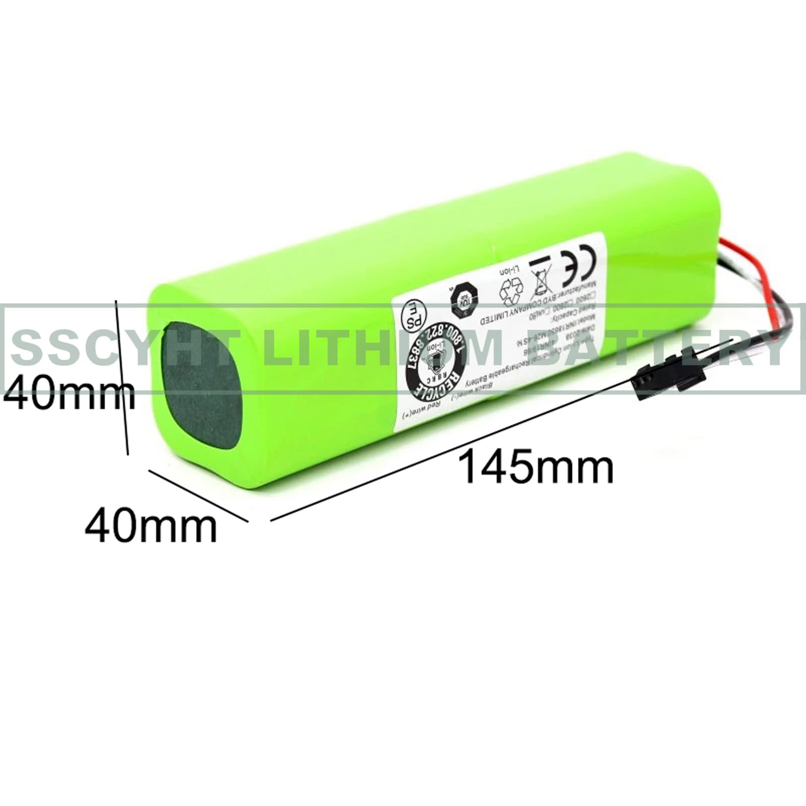 14,4 V 5200 mAh 6800 mAh 12800 mAh Akumulator do odkurzacza robota Akumulator litowo-jonowy do ponownego ładowania w zestawie Baterie zapasowe z wtyczką SM-3P