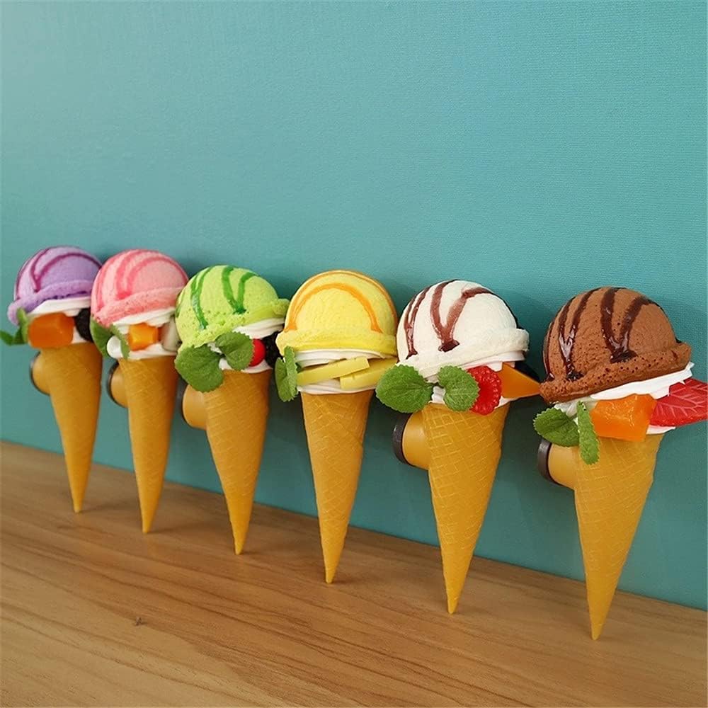 Tonntyann アイスクリームのサンプル 6点セット かわいい 本物そっくり 果物模型 おケーキ屋