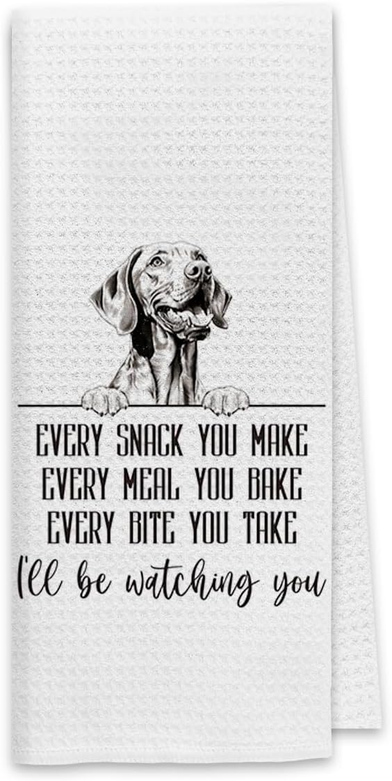 Vizsla Kitchen Towels - Funny Dog Meal Cloth Hand Towels & Tea Towels for Bathroom & Kitchen, Gifts for Dog Lovers, 16x24 Inches