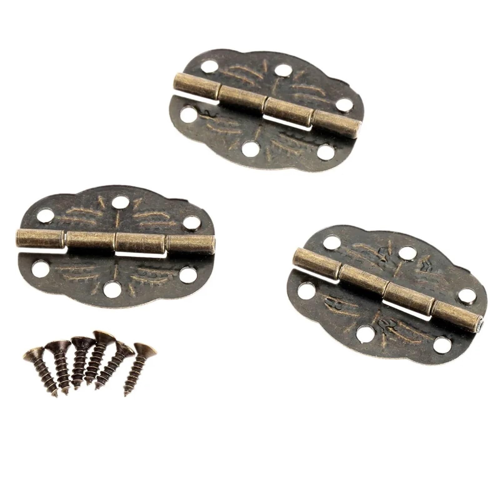20 sztuk 30x22mm antyczne meble dekoracyjne zawiasy do drewnianego prezentowego pudełka z biżuterią Decor okucia sprzęt meblowy ze śrubą
