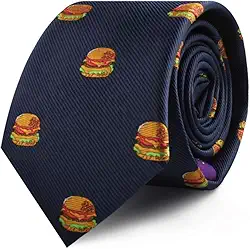 Gravatas para alimentos e bebidas | Gravatas especiais para homens | Gravatas skinny tecidas | Presente para colega de trabalho
