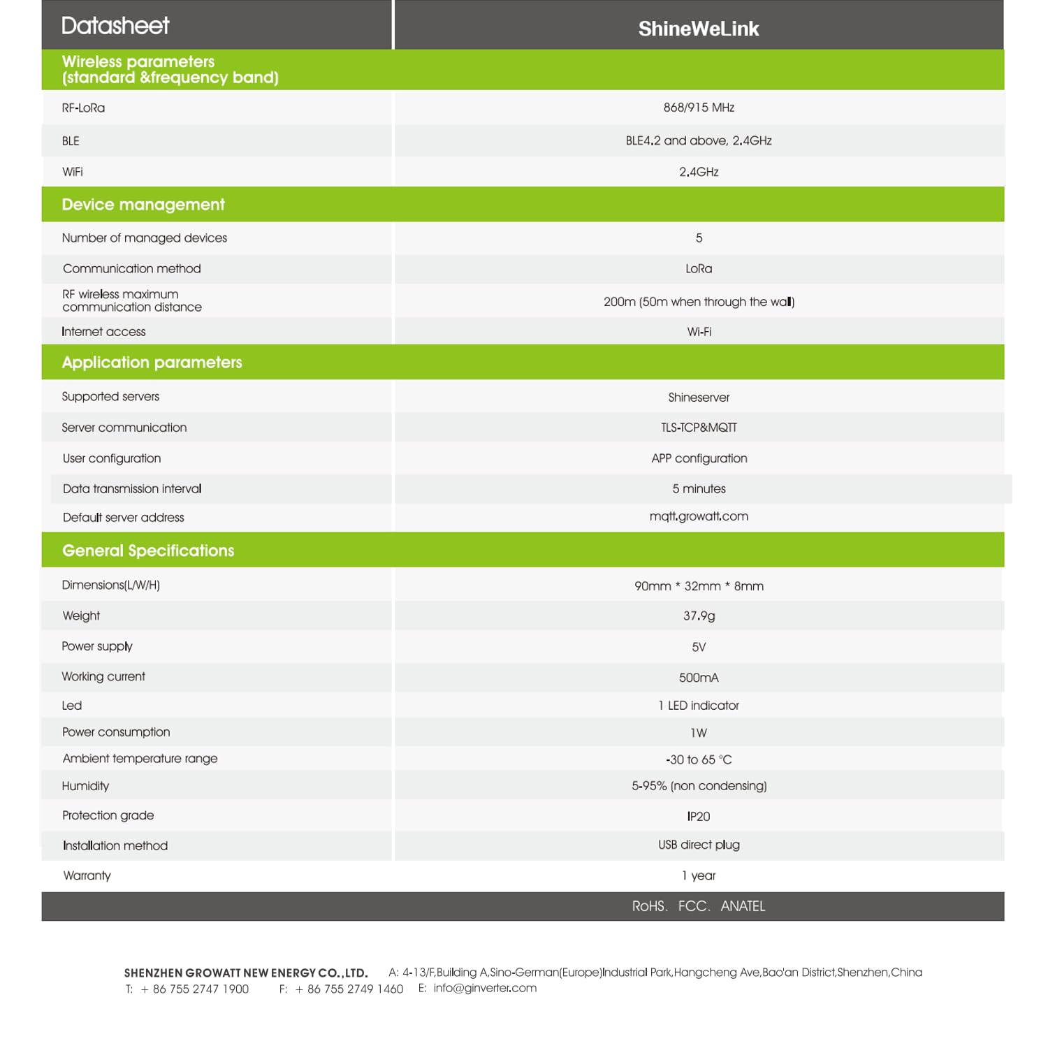Growatt Wechselrichter NEO1000M-X (RF) EU LoRa 1000 Watt