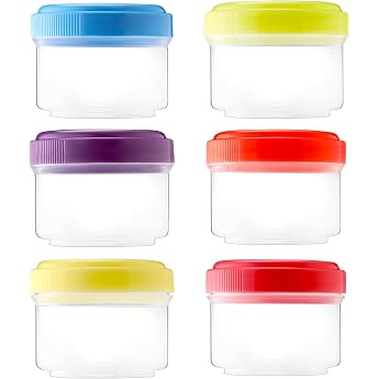 Frischhaltedosen mit Deckel Gefrierdosen Klein Salatdressing Beh lter Kleine Mini Dosen mit Deckel Plastik Lebensmittelbeh lter Small Plastic Containers with Lids f r So en Dips Gew rze Salate 1.18oz