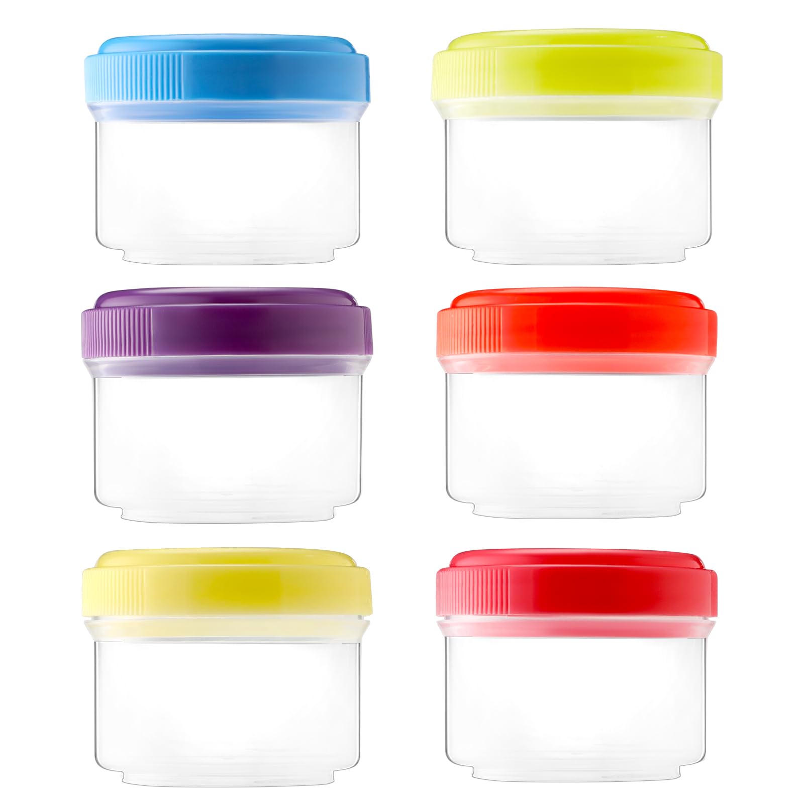 Fadayunn Small Plastic Containers with Lids Small Sauce Pots Plastic Pots with Sauce Containers with Lids Round Sauces Cups for Jars Dips Salads Chutney Restaurants Takeaway 1.18oz 35 mL