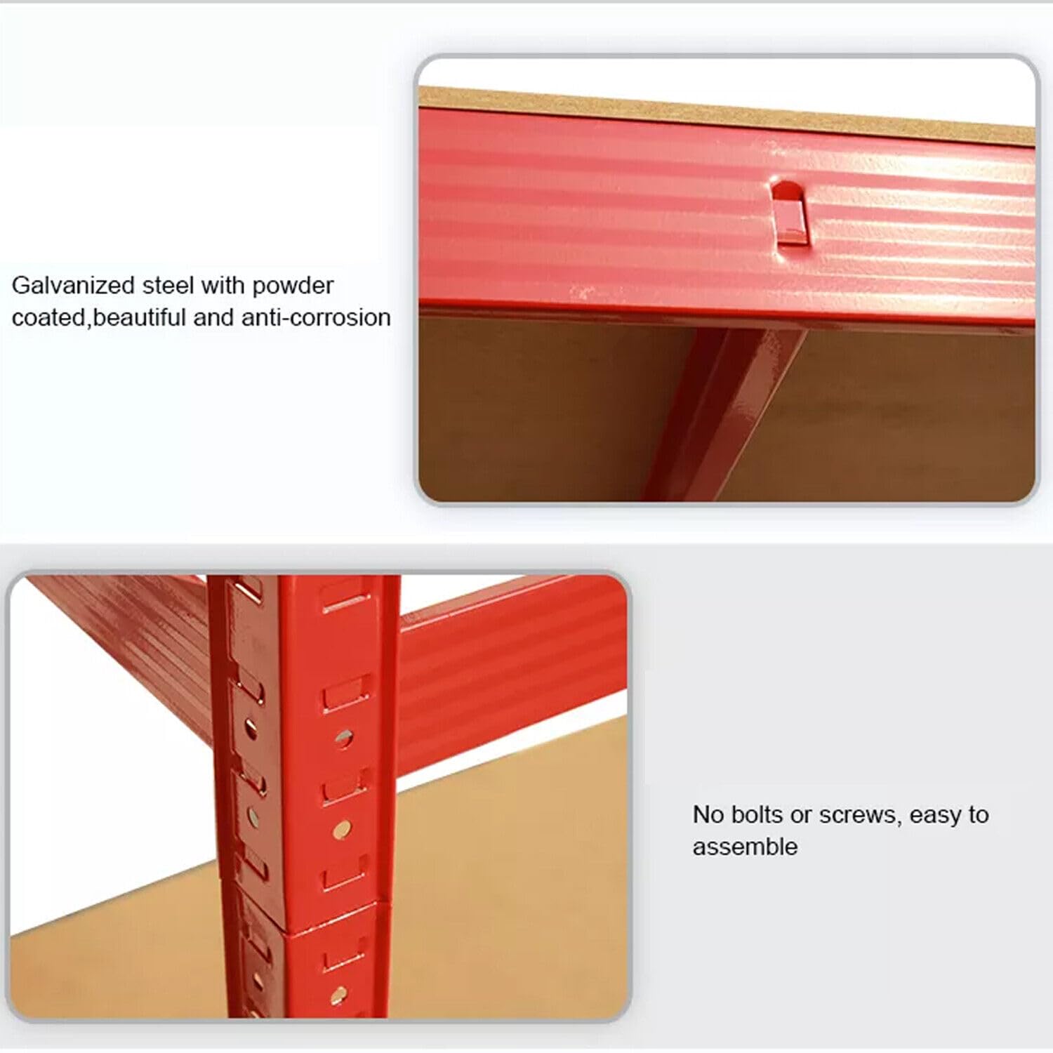 Bowoshen 70" X 35" X 16" Garage Shelving Unit, 5-Tier Shelves Boltless