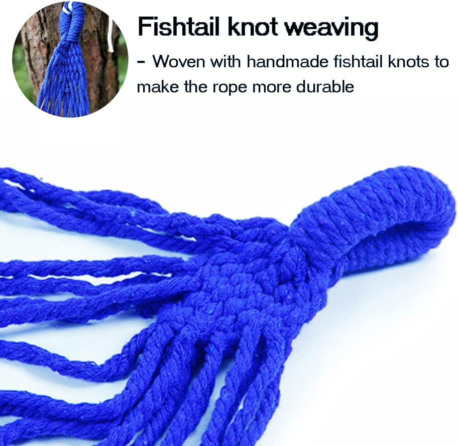 QUANYONG Garden Hammock Comfortable Fabric Hammock Tree Straps Hanging Durable Hammock Portable Hammock Travel Bag,Perfect Camping Outdoor/Indoor Patio Backyard(Double,Blue Stripe) (diaochuang) : Patio, Lawn & Garden