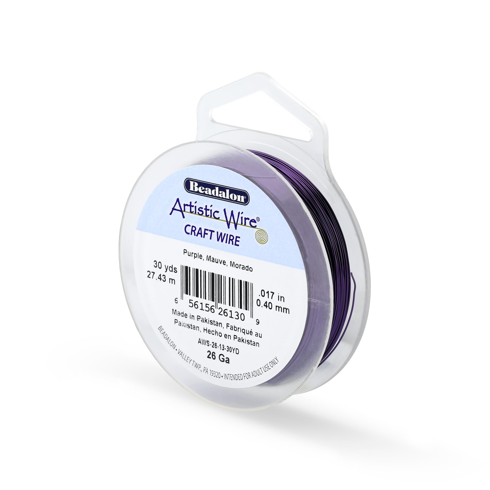 Fil de cuivre violet calibre 26 Artistic Wire Beadalon pour tordre le métal sans casser