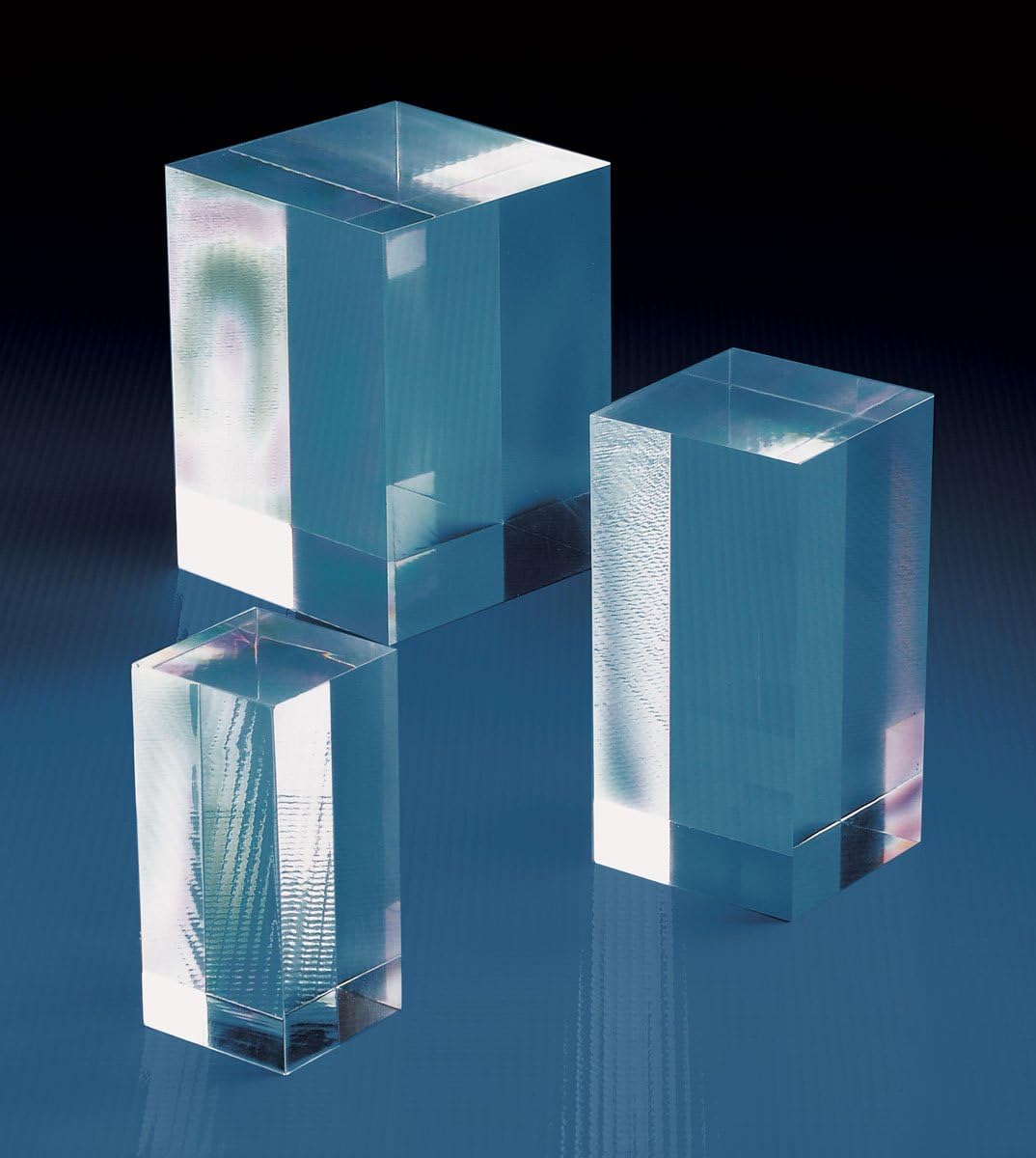 Choice Acrylic Displays 4H x 4W x 4D Acrylic Polished Bases F44 | 4" Thick Acrylic Display Blocks | Deluxe 4" Solid Acrylic Blocks | Polished 4 Inch Columns and Bases