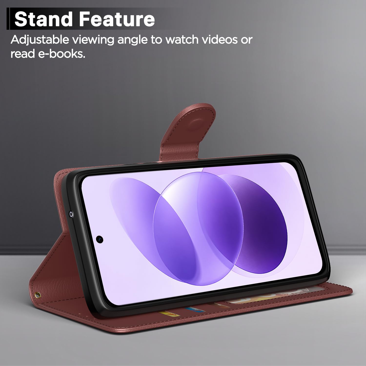 Pikkme Leather Flip Cover for Redmi Note 17 5G - Wallet Stand -3 Pikkme Leather Flip Cover for Redmi Note 17 5G - Wallet Stand -3