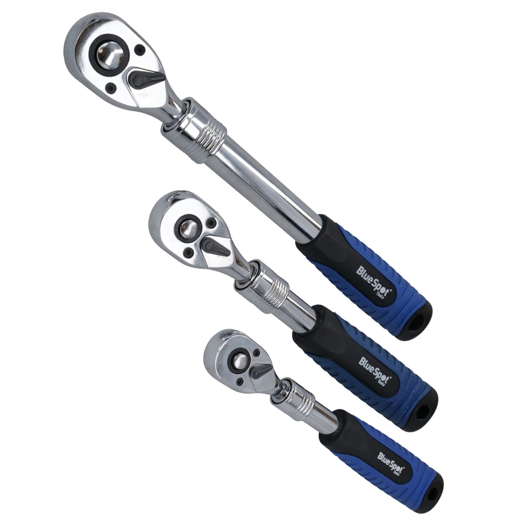 1/4" 3/8" 1/2" napęd teleskopowy wysuwany grzechotka 72 zęby szybkie zwalnianie