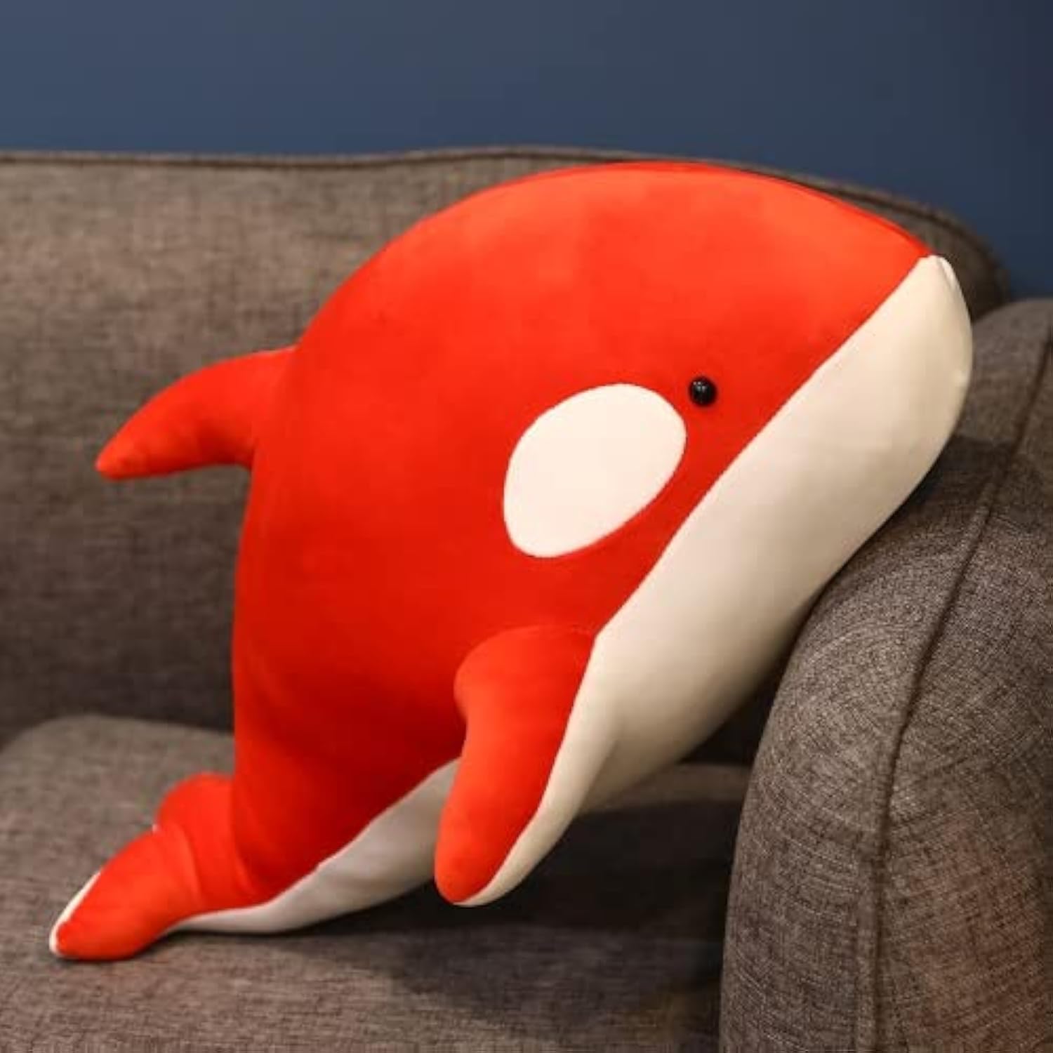 Nice Huggable Big Killer Whale Doll Pillow Whale Orcinus Orca Red Plush Toy Doll Shark Kids Boys Soft Toys 75cm/29 inch