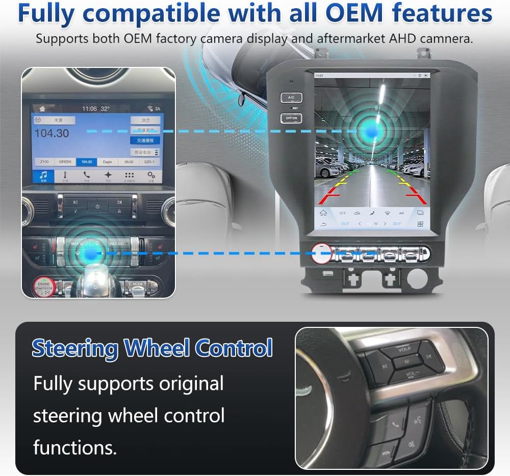 Car Radio for Ford Mustang 2015-2021 4G-64G Base