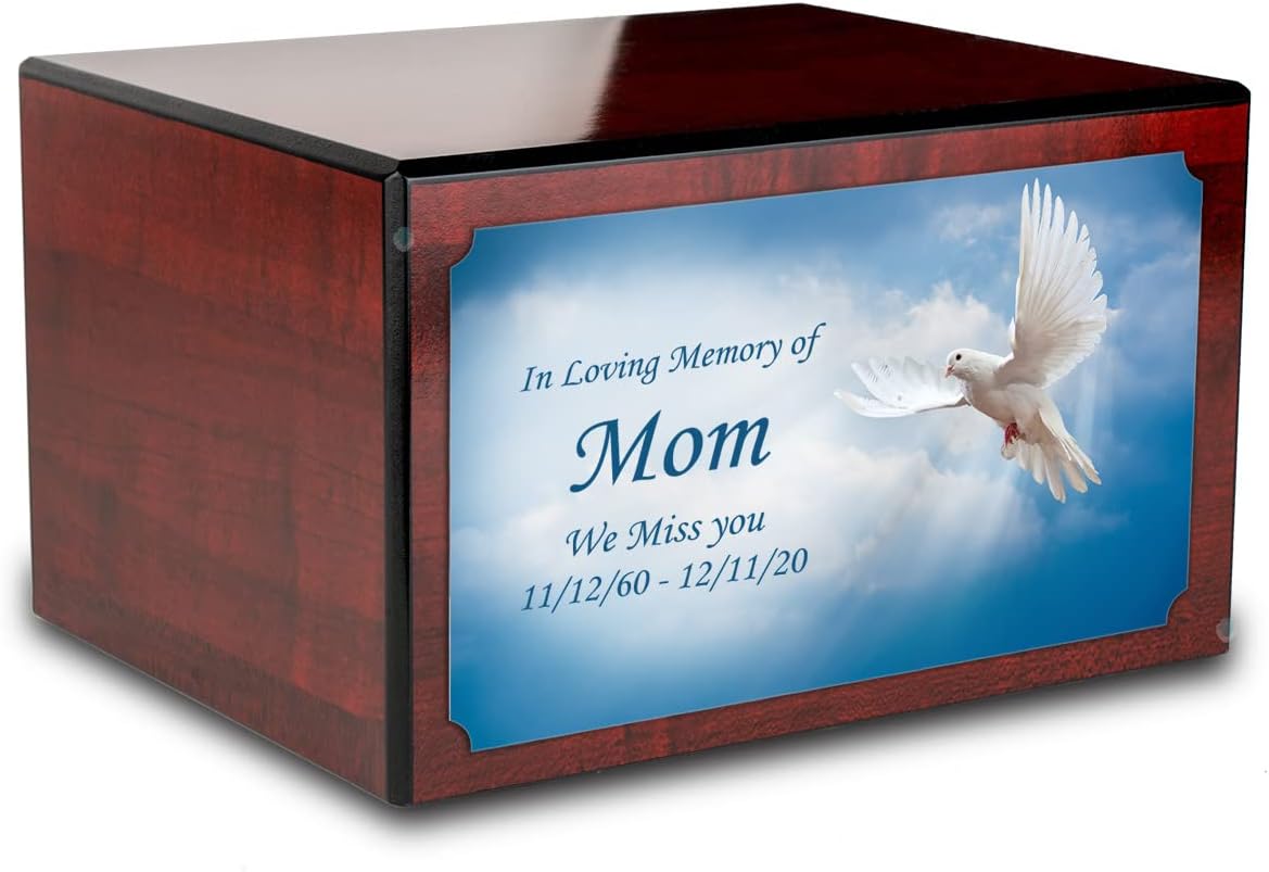 GetUrns Cherry Wooden Urn Cremation Box, Heritage