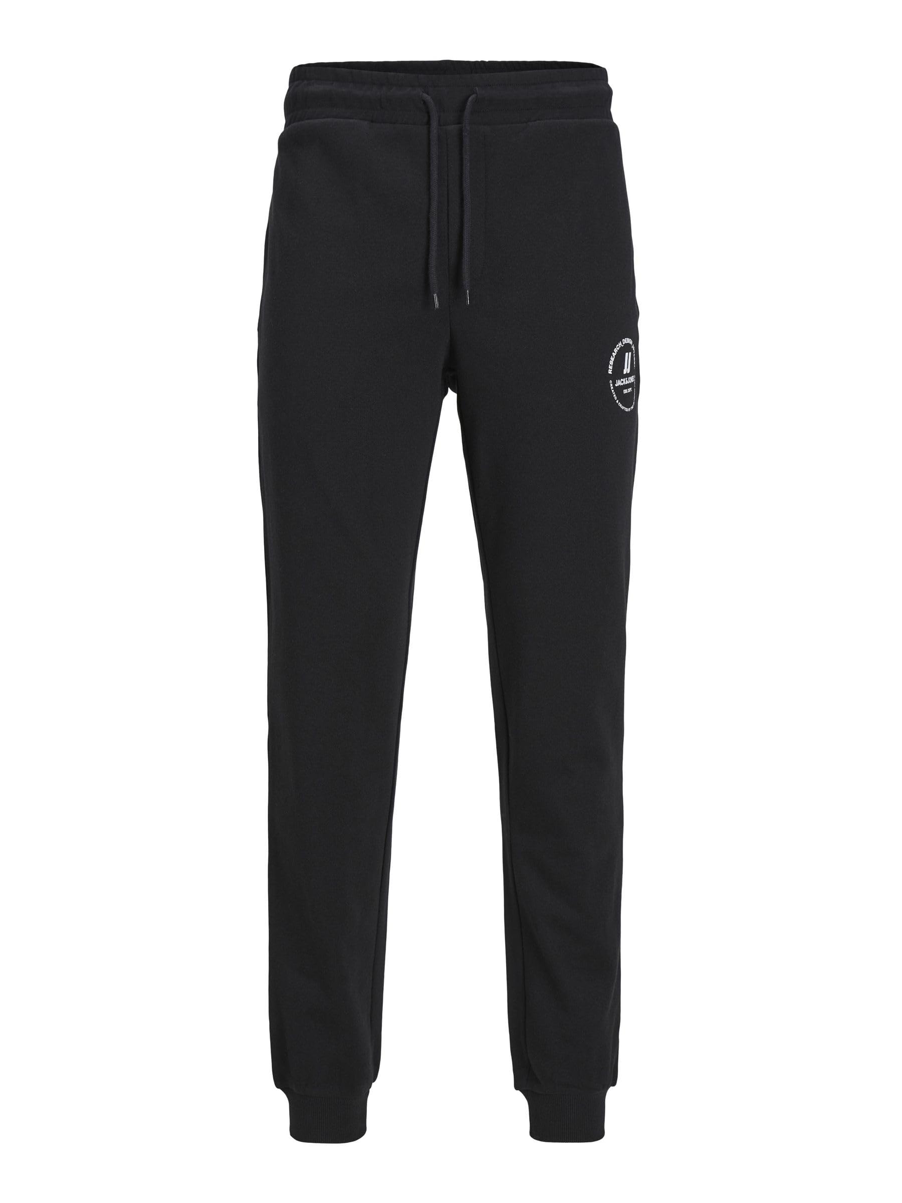 Jack & Jones Men's Black Jpstgordon Jjswift Sweat Pants Noos Sweatshirt, Medium