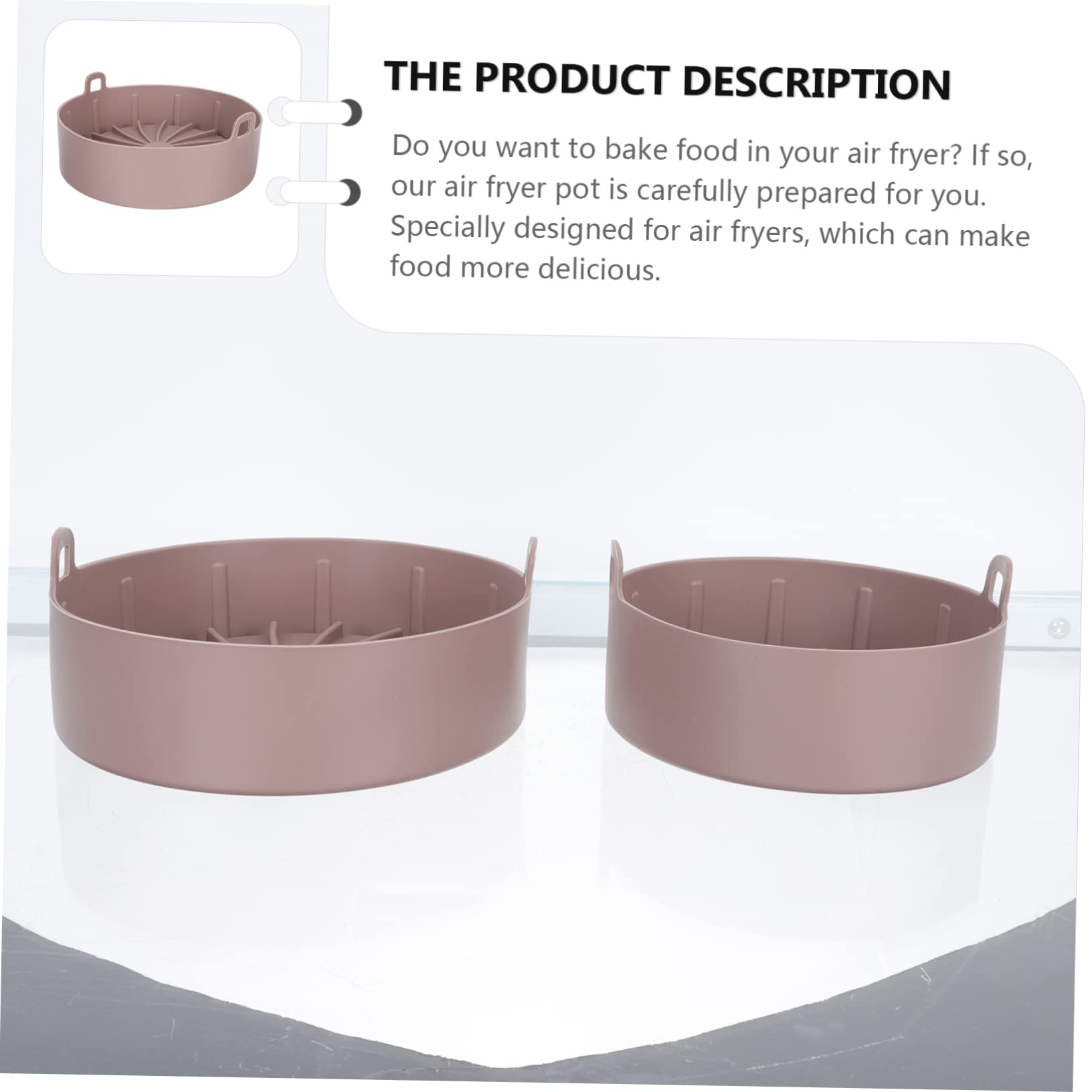 COLLBATH Silicone Baking Pot for Air Fryer Non-stick Baking Pan Reusable for Cooking for Homes Restaurants and Barbecue Use