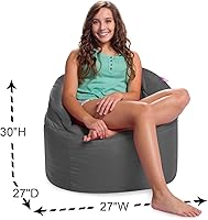 Vista 535 de Posh Creations Puf estructurado cómodo para jugar, leer y ver la televisión, Malibu Lounge, tela de lona para colorear, criaturas