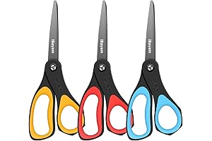 iBayam 3 Pack 8" All Purpose Titanium Scissors