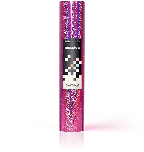 Miniatura 2 de Mosaic+ - Vinilo para manualidades, de VViViD (purpurina holográfica rosa rosa, 1 x 5 pies)