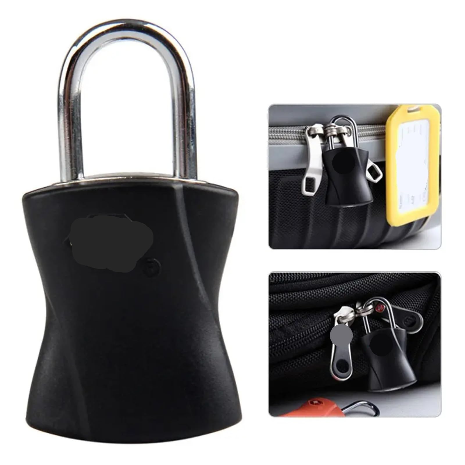 Cadenas avec clés, portable, for valise, sac à dos, cadenas en alliage de zinc noir, 1 pièce(B)