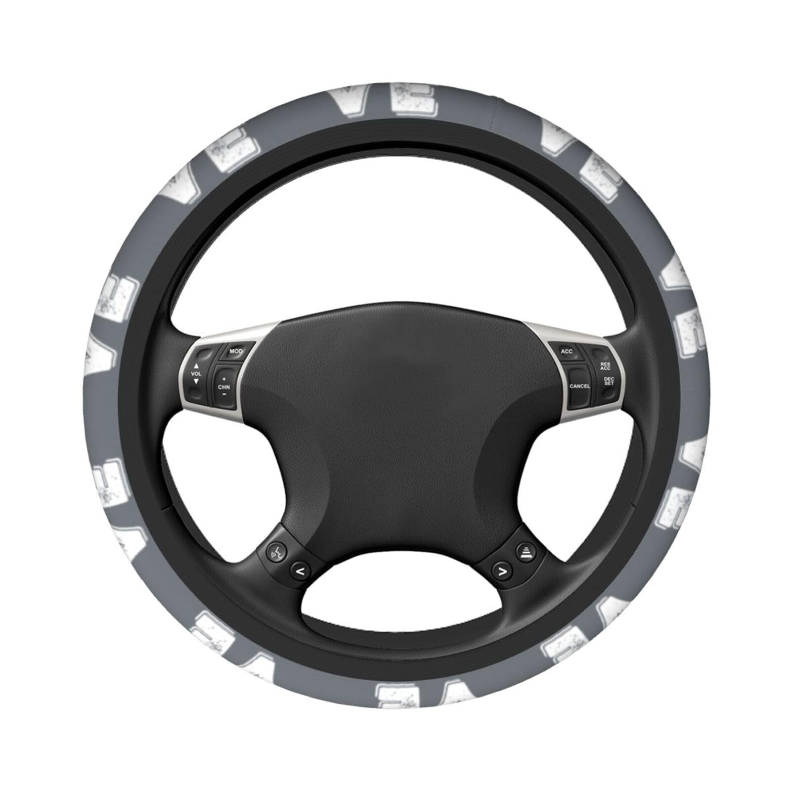 Love Paw Maryland State Flag Steering Wheel Cover Protector Elastic Neoprene Car Wrap Accessories Vehicle Auto Trucker Interior Decor Non Slip Universal Fit 15 inch for Men Women