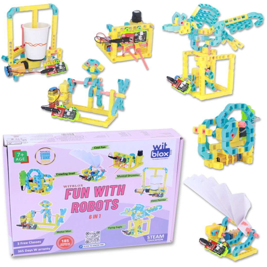 WitBlox Fun with Robots - Compatible with Arduino Plug Fit Modular Electronics Circuits for Motors & Machines STEM Experiments Birthday Robotics Kits Gift Toys for Boys, Girls & Kids Age 8 to 16 Y (B0CZ3P9SW7) Amazon Price History, Amazon Price Tracker