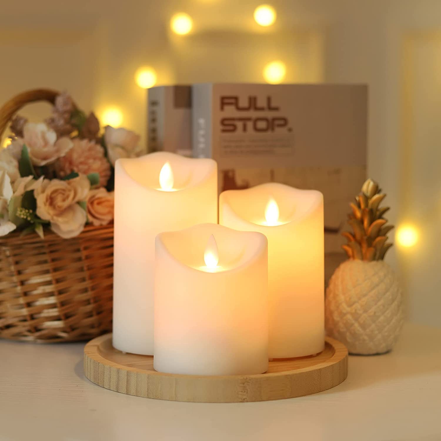 LTETTES LED Candles - Realistic Flame, USB Charging -6