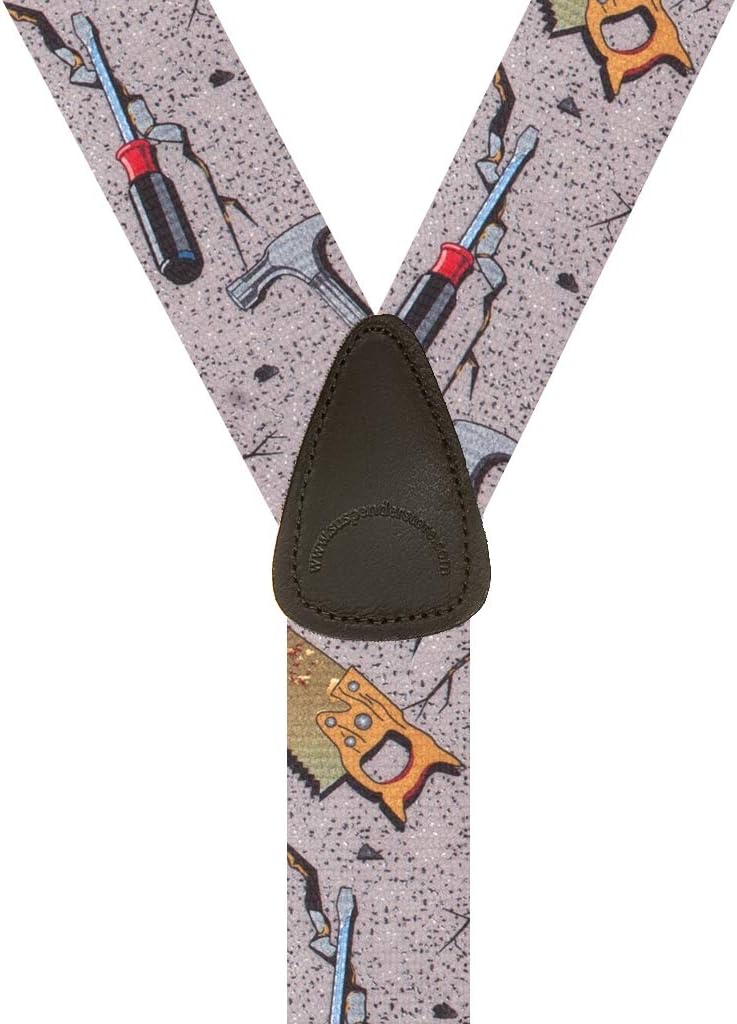 Suspender Store Novelty Pattern Trigger Snap Suspenders - 1.5-Inch Wide Elastic - Y-Back - 4 Sizes Includes Big & Tall - Image 3