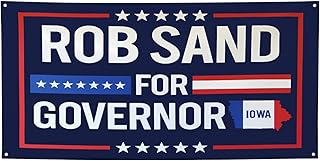 2x4 Ft Rob Sand for Governor Banner Signs Rob Sand for Iowa Governor 2026 Banners Flag for Outside Yard Porch Wall Decor