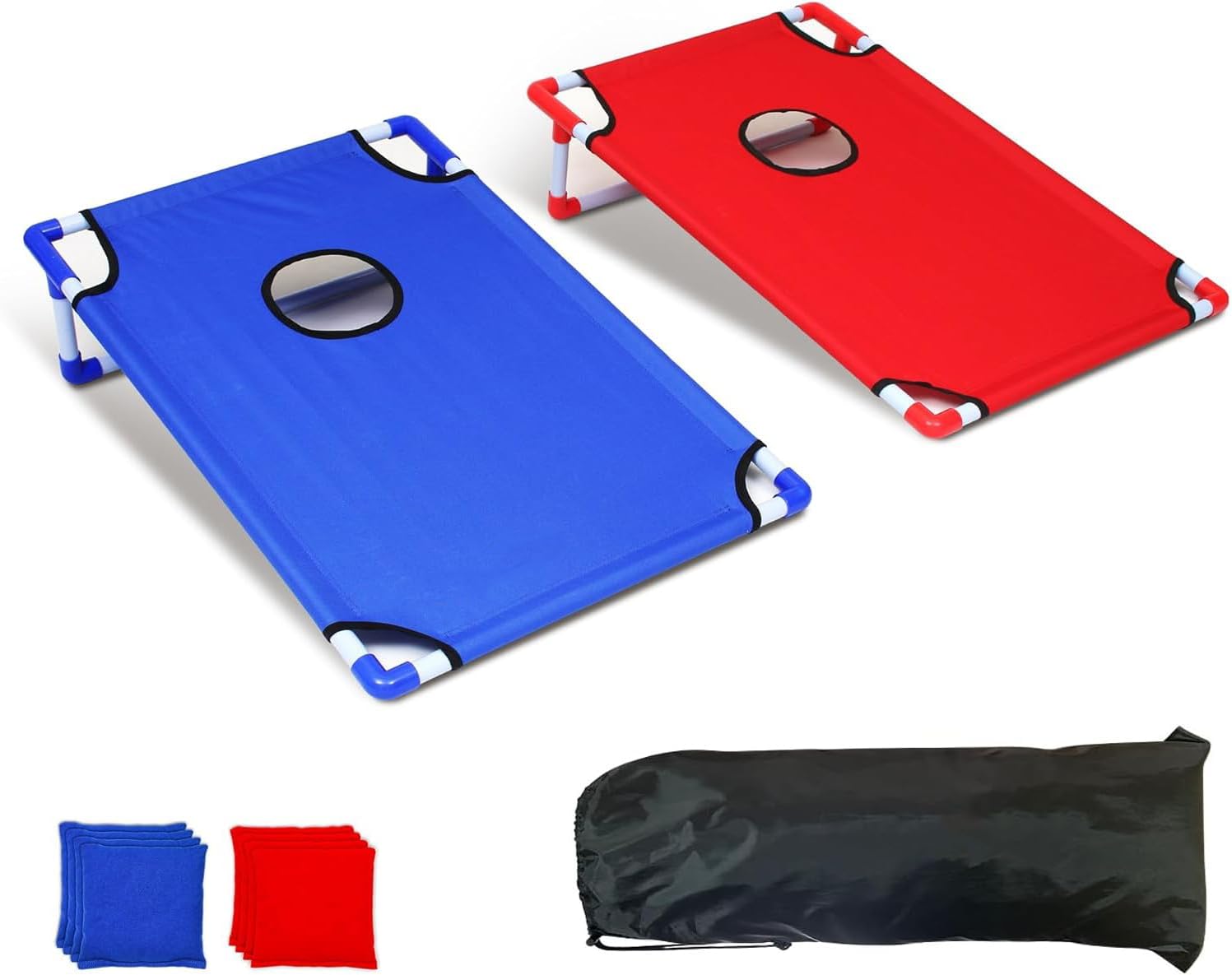 Portable 58 x 51cm Cornhole Game Set – Premium Toss Game for Kids and Adults, Includes 6 Bean Bags