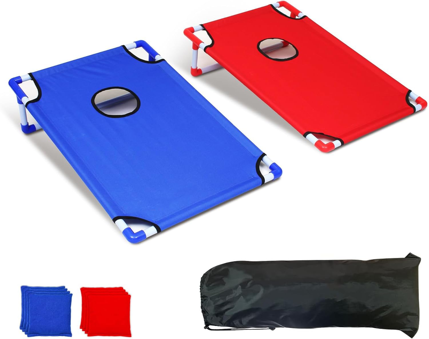 Portable 58 x 51cm Cornhole Game Set – Premium Toss Game for Kids and Adults, Includes 6 Bean Bags