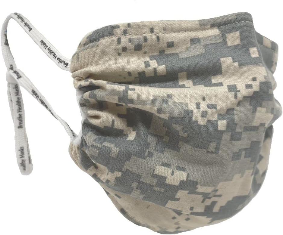 Digital Camo Face Mask, Reusable Mask for Men and Women, Adjustable, Breathable & Washable, Made in the USA