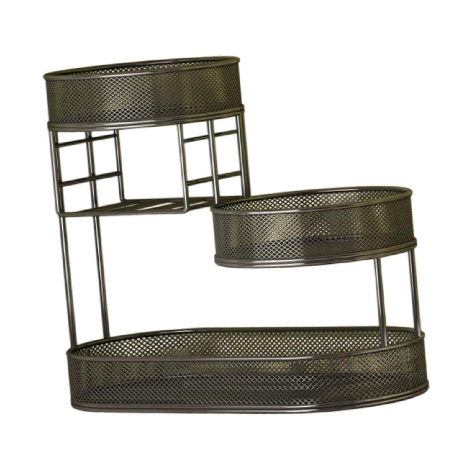 ALCXAZS Modern Fruit Basket Holder and Multi Tier Black 32x17x32cm
