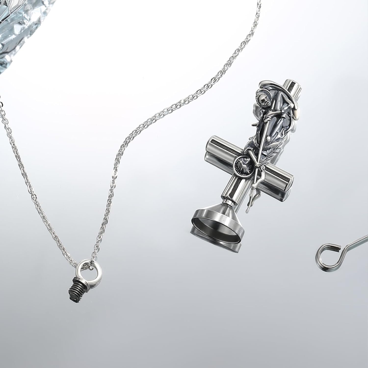 St Michael/St Christopher/St Florian Patron Saint Amulet Necklace 925 Sterling Silver Religious Protection Pendant Jewelry for Men Women